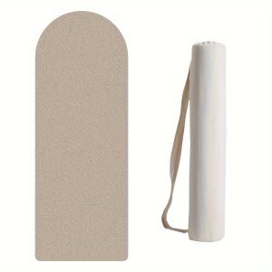 Arch 5mm Thick Yoga Mat with Carrying Bag - PU Solid Color Fitness Mat for All Ages, Non-Slip & Absorbent, Ideal for Home Pilates, Yoga & Floor Exercises