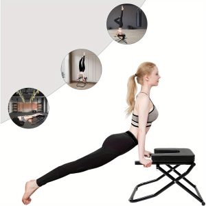 HOTMALLL Yoga Headstand Bench, Yoga Inversion Chair, Foldable Yoga Headstand Bench with Comfortable Panel, Inversion Chair for Practice Head Stand, Shoulderstand and Strength Training (Black)