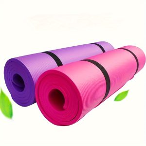 EVA Yoga Mat Set: Durable, Lightweight, Non-Slip, Moisture-Resistant for Home Gym And Fitness Training - Includes Shades of Light Blue And Pink